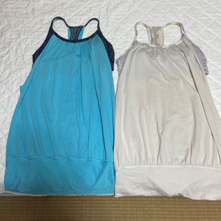 ルルレモン(lululemon)のlululemon tank 白、ブルーセットお買い得^_^(ヨガ)