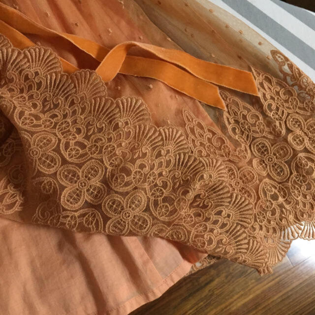 bulle de savon(ビュルデサボン)のcucia クチャ ドレス ワンピース オレンジ レディースのワンピース(ロングワンピース/マキシワンピース)の商品写真