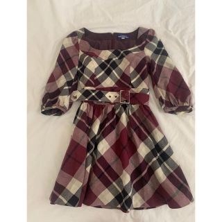 バーバリーブルーレーベル(BURBERRY BLUE LABEL)の美品バーバリー　ブルーレーベル　西野カナちゃん着用(ミニワンピース)