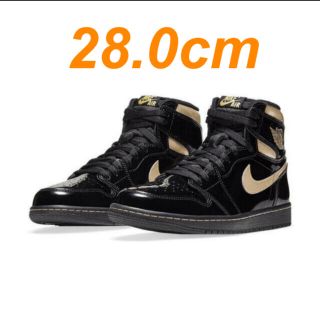 ナイキ(NIKE)のAIR JORDAN 1 RETRO BLACK-METALLIC GOLD(スニーカー)