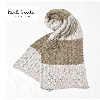 ポールスミス(Paul Smith)の 《ポールスミスコレクション》新品 アイルランド製 バイカラー ニットマフラー(マフラー)