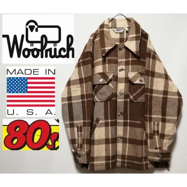 WOOLRICH(ウールリッチ)の504 80年代 WOOLRich USA L マッキーノジャケット チェック メンズのジャケット/アウター(カバーオール)の商品写真