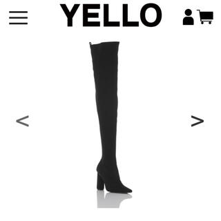 イエローブーツ(Yellow boots)のyello イエロー　ロングブーツ　ニーハイ　TOKYO BLACK  L(ブーツ)