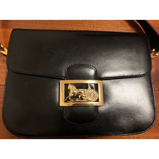 celine - 美品オールドセリーヌ 馬車金具 黒 ショルダーバッグの通販 ...