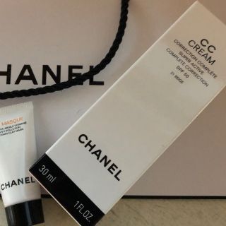 シャネル(CHANEL)のシャネル  CCクリームN 21ベージュ(直営店品)+シャネル サンプル付き(CCクリーム)