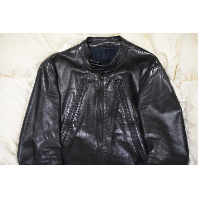 Maison Martin Margiela(マルタンマルジェラ)のmaison martin margiela 10aw ハの字ライダース メンズのジャケット/アウター(ライダースジャケット)の商品写真