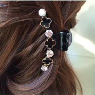 ☆素敵☆バンスクリップ ヘアクリップ ヘアアクセサリー クローバー(バレッタ/ヘアクリップ)