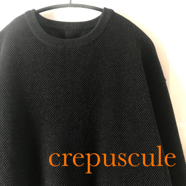 crepuscule クレプスキュール 鹿の子　ニット　セーター　ブラック　1