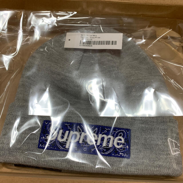 Supreme(シュプリーム)のSupreme New Era Box Logo Beanie グレー メンズの帽子(ニット帽/ビーニー)の商品写真