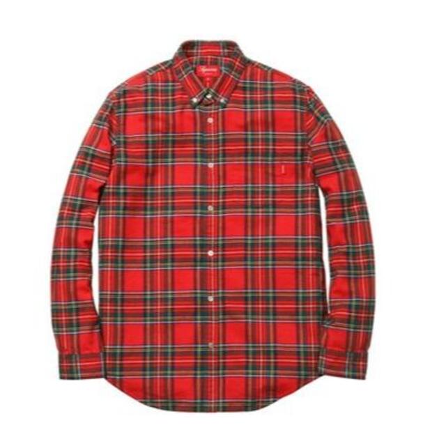 supreme Tartan L/S Flannel Shirt red