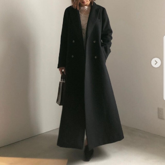 ロングコート UNDRESSED BACK PLEATS COAT