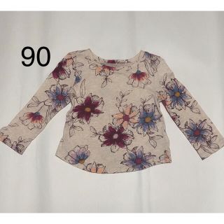 オールドネイビー(Old Navy)のお値下げしました！★中古★ オールドネイビー  花柄トップス 90(Tシャツ/カットソー)