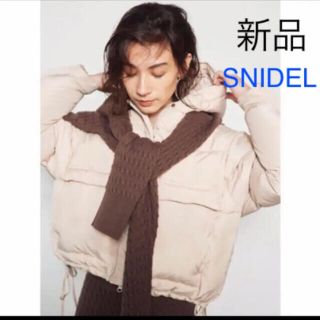 スナイデル(SNIDEL)の新品 タグ付き フレンチショートダウン スナイデル ベージュ　今期　人気　完売(ダウンジャケット)