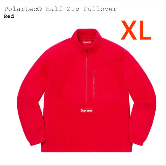 購入格安 Supreme Polartec Half Zip Pullover XL 赤 スウェット