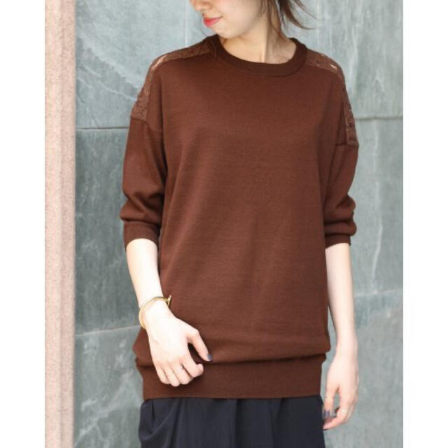 Spick & Span(スピックアンドスパン)の12GG WOレースコンビCREW TUNIC Spick & Span  レディースのトップス(チュニック)の商品写真