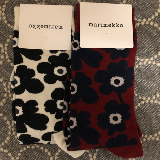 marimekko(マリメッコ)のマリメッコ　ウニッコ柄　靴下 レディースのレッグウェア(ソックス)の商品写真