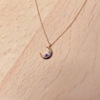 10K 三日月 ネックレス