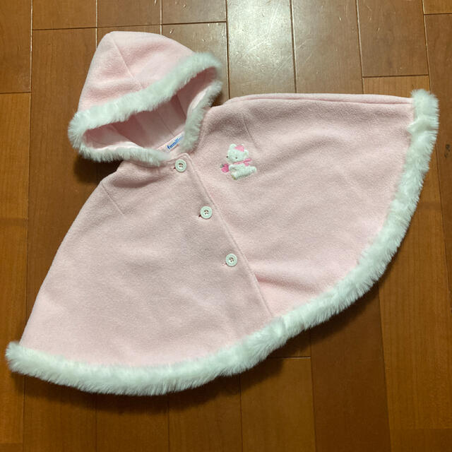 familiar(ファミリア)のファミリア　ポンチョ ケープ ベビー　キッズ　60-90 キッズ/ベビー/マタニティのベビー服(~85cm)(ジャケット/コート)の商品写真