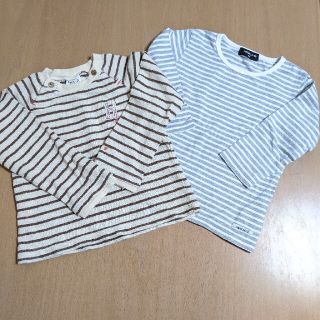 コムサイズム(COMME CA ISM)のボーダーカットソー ロンT ２枚セット(Tシャツ/カットソー)