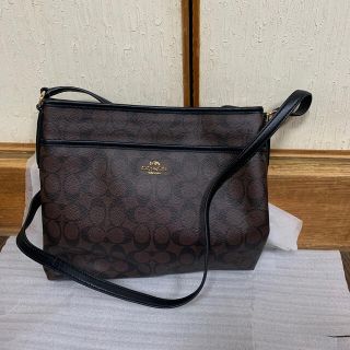 コーチ(COACH)のコーチ　新品　ショルダーバッグ　シグネチャー　ブラウン系　レザー(ショルダーバッグ)