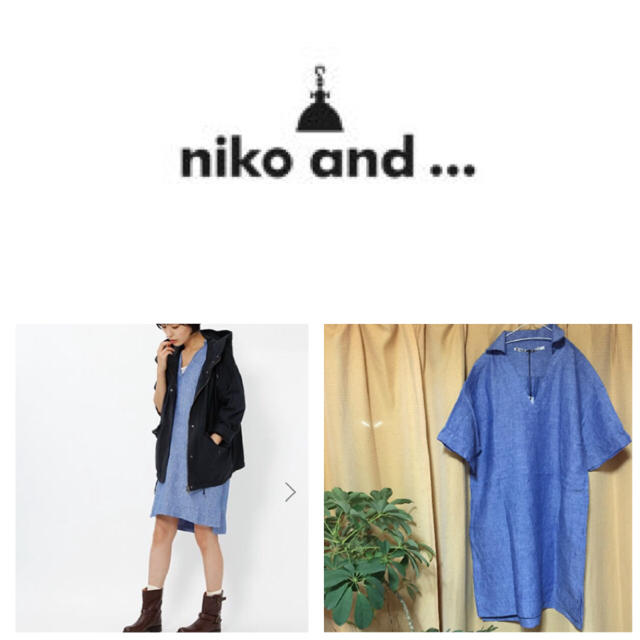 niko and...(ニコアンド)の新品✨リネンスキッパーワンピース レディースのワンピース(ひざ丈ワンピース)の商品写真