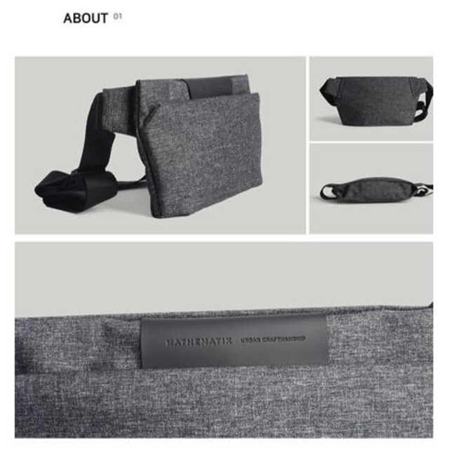 MATHEMATIK Tao M15 Sling バック GRAY メンズのバッグ(ボディーバッグ)の商品写真