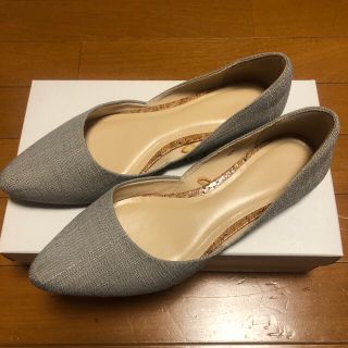 ジーユー(GU)のGU ベージュフラットシューズ　23.5cm(ハイヒール/パンプス)