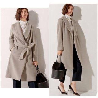 ユナイテッドアローズ(UNITED ARROWS)のほぼ新品♡ユナイテッドアローズ アンゴラウールロングチェスターコート(ロングコート)