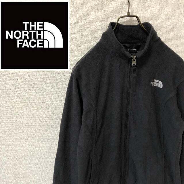 THE NORTH FACE(ザノースフェイス)のノースフェイス☆刺繍ロゴ　フリースジャケット　ブラック レディースのジャケット/アウター(ブルゾン)の商品写真