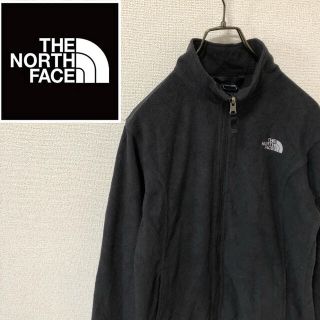 ザノースフェイス(THE NORTH FACE)のノースフェイス☆刺繍ロゴ　フリースジャケット　ブラック(ブルゾン)