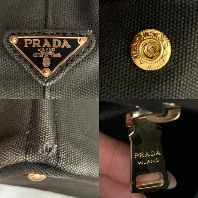 PRADA デニムファブリック ハンドバッグ カナパ 3