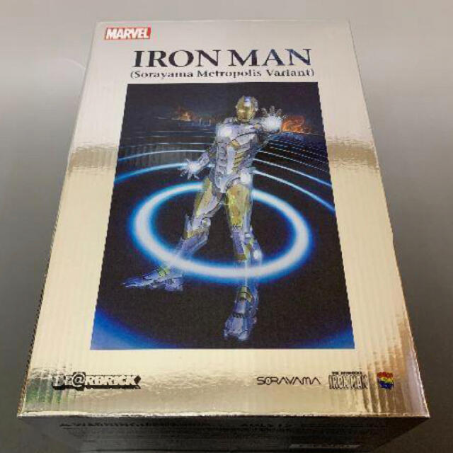 MEDICOM TOY(メディコムトイ)のBE@RBRICK SORAYAMA IRONMAN 100％ & 400％ エンタメ/ホビーの美術品/アンティーク(その他)の商品写真