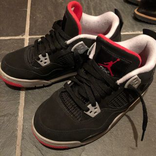 ナイキ(NIKE)のAIR JORDAN 4 RETRO (GS) BRED 5Y 23.5cm(スニーカー)