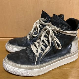 ヨウジヤマモト(Yohji Yamamoto)のmasnada レザーレースアップスニーカー　ヨウジヤマモト(スニーカー)