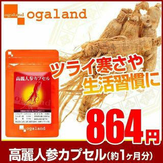 オーガランド 高麗人参カプセル 約１ヶ月分(その他)