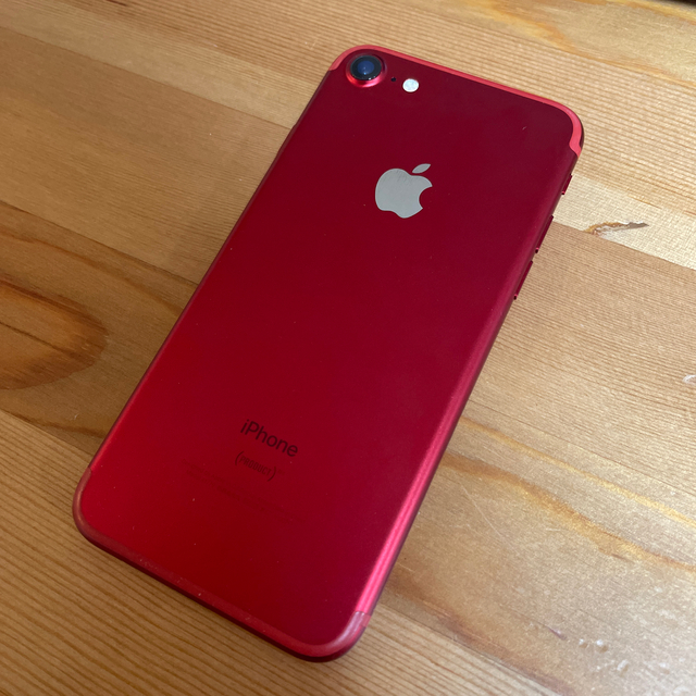 美品　iPhone7 Red 128 GB SIMフリー 　本体