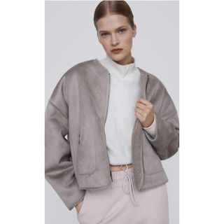 ザラ(ZARA)の【新品未使用】ザラ リバーシブルダブルサイド仕様ジャケット(ノーカラージャケット)