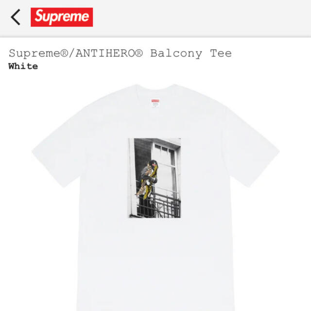 Lサイズ supreme×antihero Balcony Tee