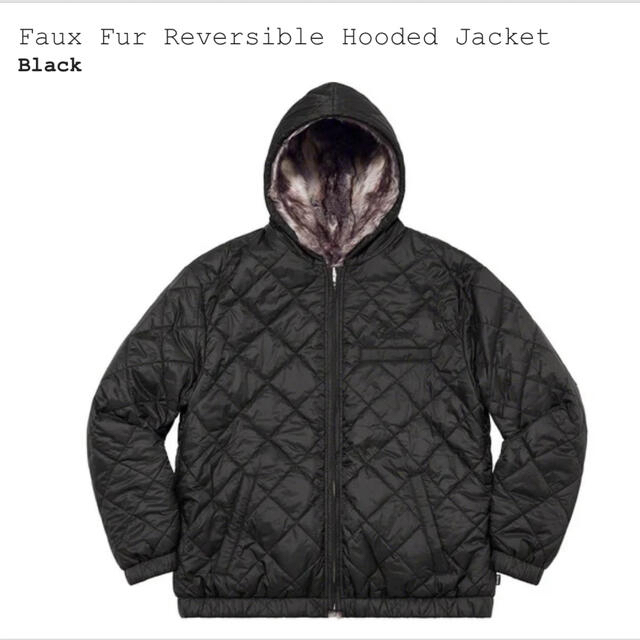 アウター Supreme Faux Fur Reversible Hooded Jacket XL 黒の通販 by