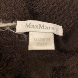 マックスマーラ(Max Mara)のストール　マックスマーラ　茶　薄手ウール(マフラー/ショール)