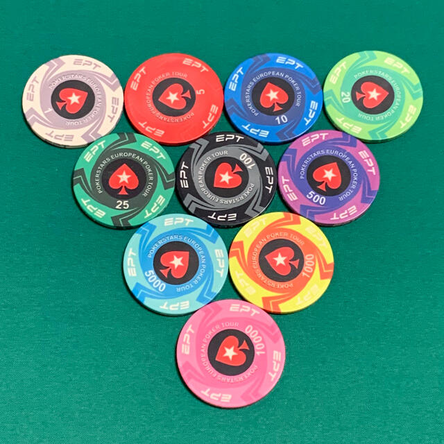 EPT ポーカーチップ　カジノチップ　500枚 エンタメ/ホビーのテーブルゲーム/ホビー(その他)の商品写真