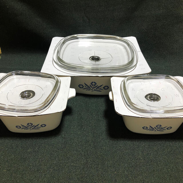 パイロセラム 岩城硝子 超耐熱ガラス食器 3つセット 新品未使用 パイロセラム 岩城硝子 超耐熱ガラス食器 3つセット 新品未使用