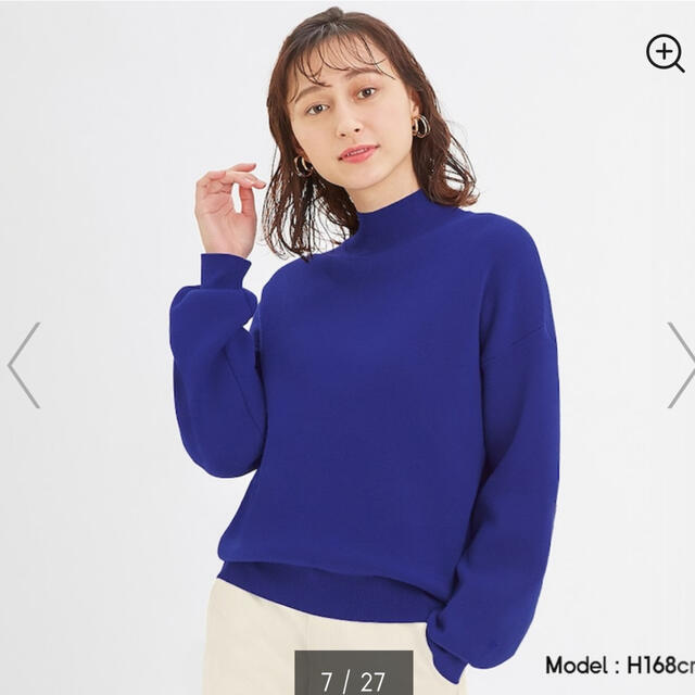 GU(ジーユー)のGU 綺麗なブルーニット レディースのトップス(ニット/セーター)の商品写真