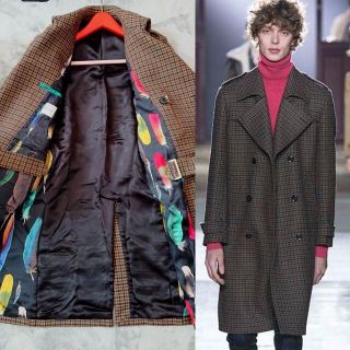 ポールスミス 17AW パリ・コレクション ガンクラブチェック トレンチコート