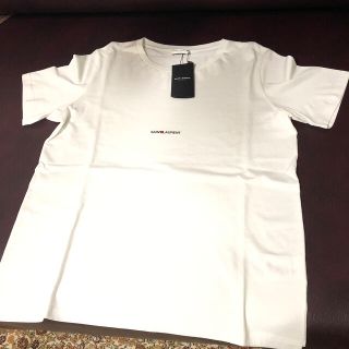 サンローラン(Saint Laurent)の未使用 正規品 Saint Laurent ロゴ入り Tシャツ ホワイト(Tシャツ/カットソー(半袖/袖なし))