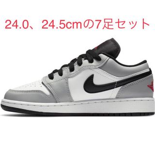 ナイキ(NIKE)のNIKE AIRJORDAN 1 LOW GS LIGHT SMOKE GREY(スニーカー)