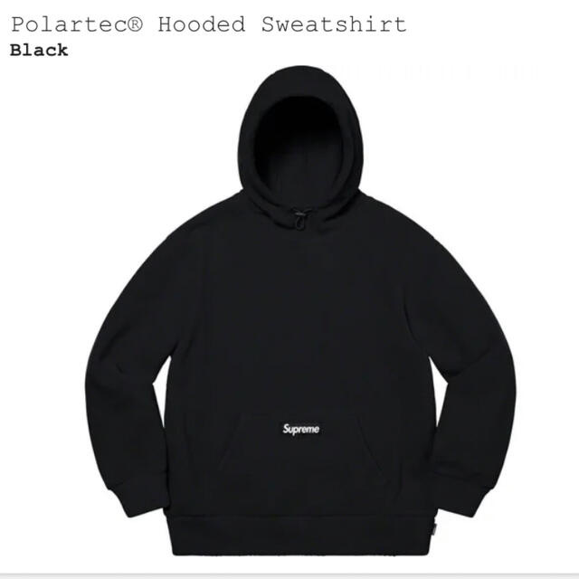 込　Supreme Polartec Hooded Sweatshirt MBlackSIZE