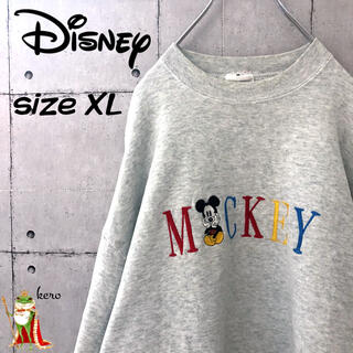 ディズニー(Disney)の【激レア】90s ディズニー ミッキーマウス 刺繍 スウェット トレーナー(スウェット)