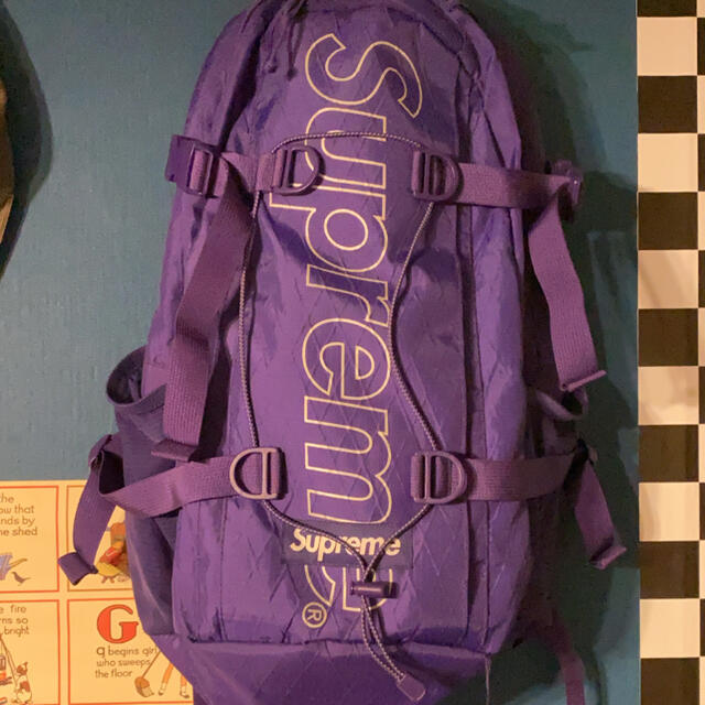 Supreme 18fw backpack 紫