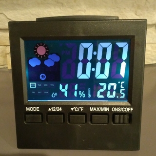 デジタル温湿時計(置時計)
